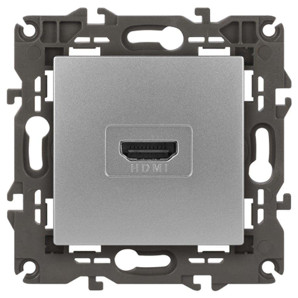 Розетка ЭРА Elegance 14-3114-03 HDMI IP20 алюминий | Эра Elegance