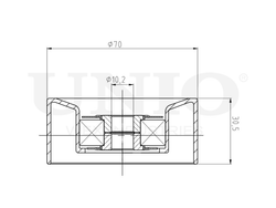 Ролик направляющий приводного ремня UNIO TNS-10122