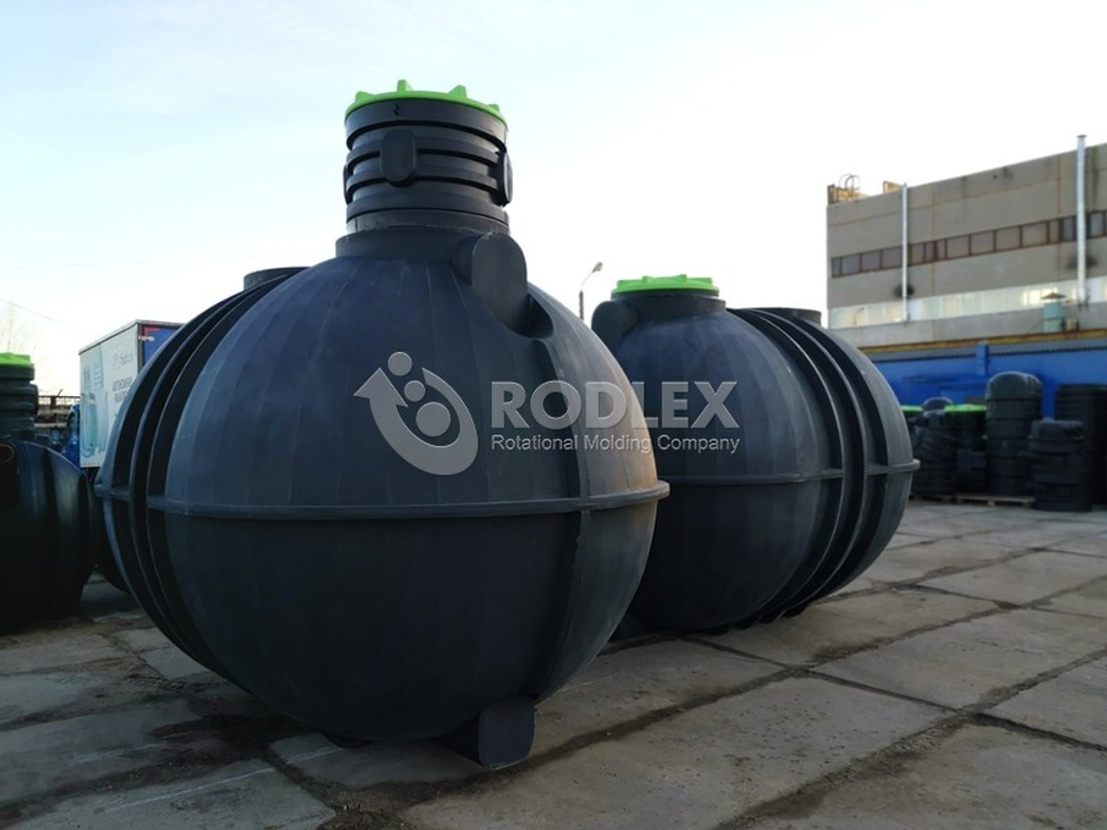 Резервуар для питьевой и технической воды ModulTank PV 10 подземный Родлекс цилиндрический 10000 л. горизонтальный (2400x3500x2500см;392кг;черный) - арт.559916