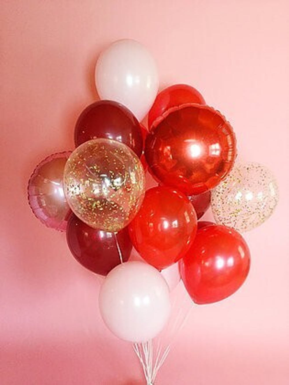 Red glitter set (18 шаров)