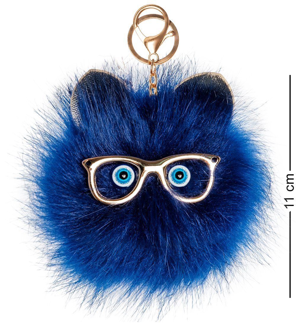 ЯЛ-13-41/ 2 Брелок «Котенок-пушистик» темно-синий