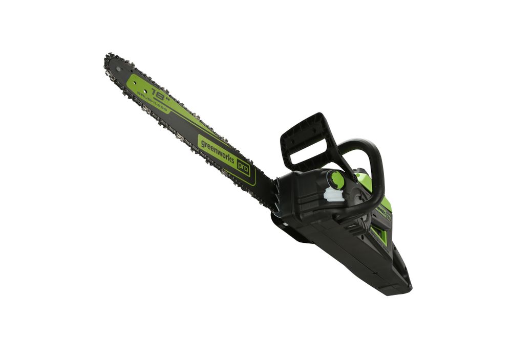 Цепная пила аккумуляторная Greenworks GD60CS25k5 Арт. 2008907UG, 60V, 40 см, бесщеточная, 2500 Вт, с 1хАКБ 5 Ач. и ЗУ