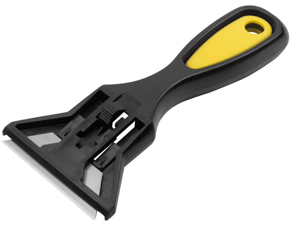 Скребок стекольный усиленный пластиковый, ширина лезвия 60 мм FIT