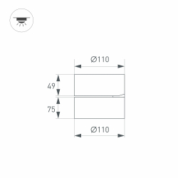 Светильник SP-RONDO-FLAP-R110-25W Day4000 (WH, 110 deg) (Arlight, IP40 Металл, 3 года) 028160