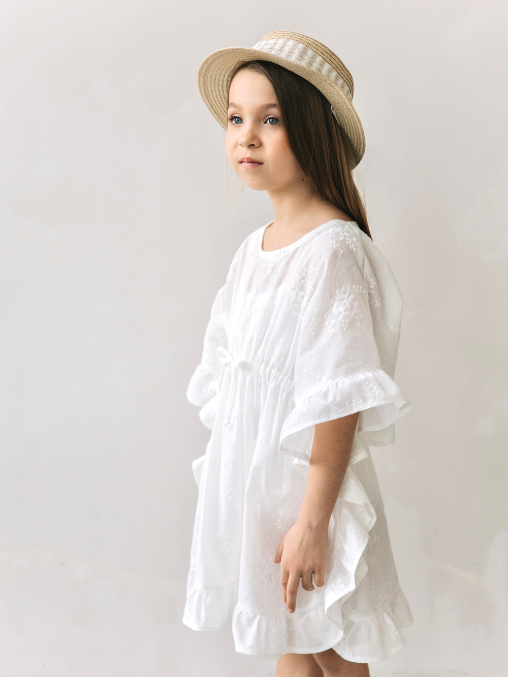 Туника пляжная из шитья, Белый