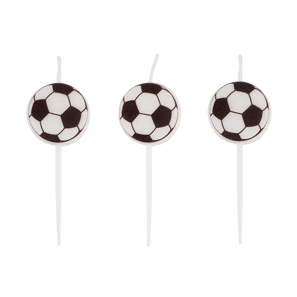 Свечи фигурные «Футбольный мяч» на шпажках, 5 шт