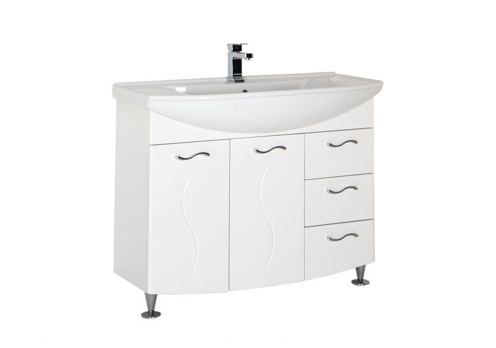 Тумба с раковиной Aquanet Моника 105 белый