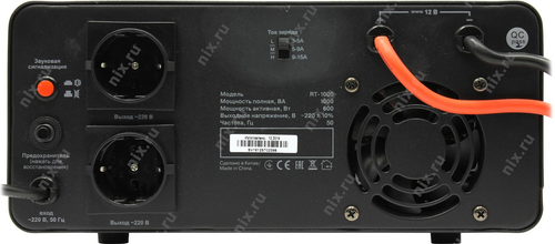 ИБП SVEN <RT-1000 Black> LCD, 2 евро розетки,  без  АКБ