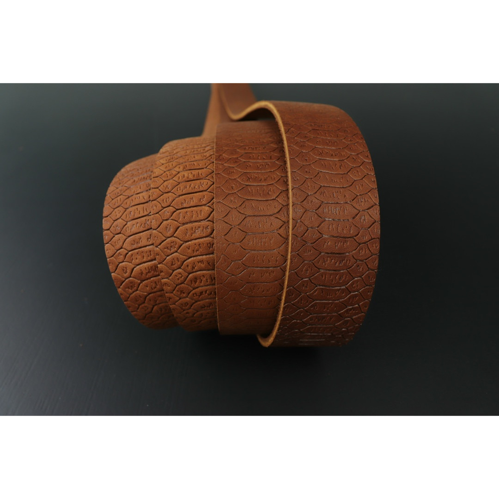 Ременная заготовка Коньяк + Плита Королевская Кобра