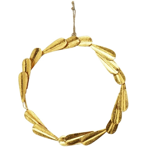 Декор подвесной "Золотая омела" 24x1x24см