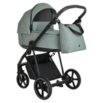 Детская коляска Roan Sol Кожа 2 в 1 RSL/2023 Misti Mint/Grey/руч. Серый