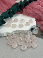 Бублик из розового кварца 14*8 мм, 2 штуки