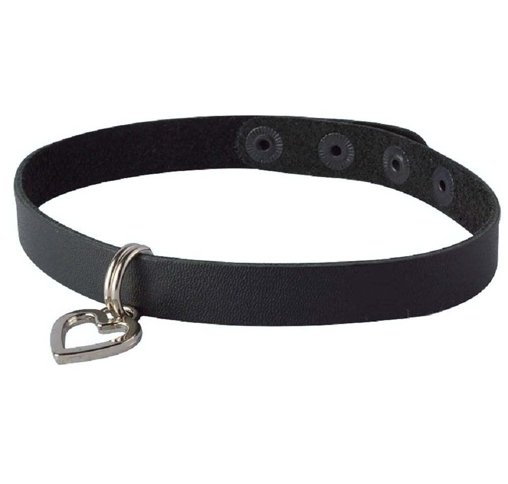 Чокер Sitabella с сердечком чёрный