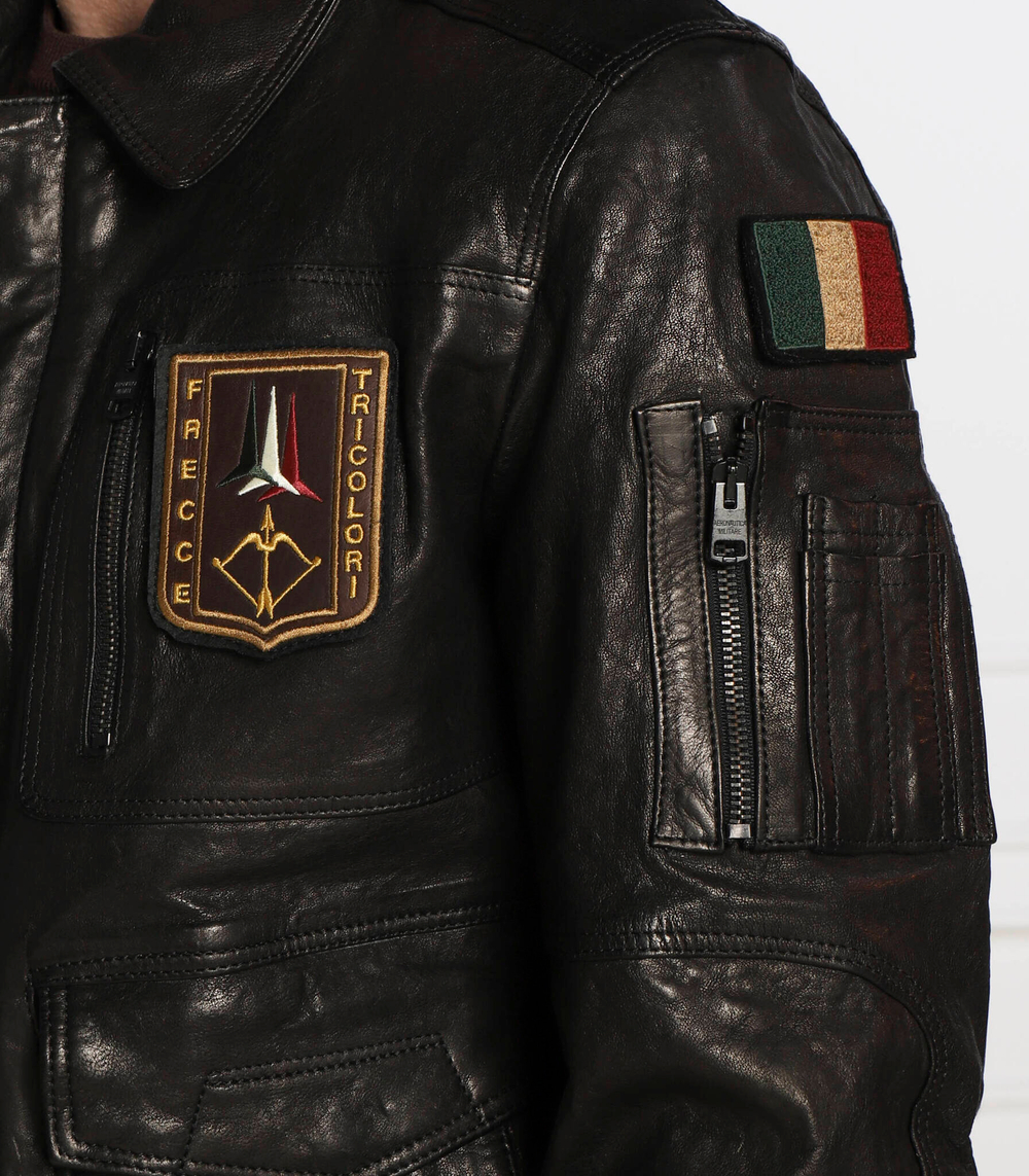 кожаная куртка Aeronautica Militare - черный(PN924PL147)