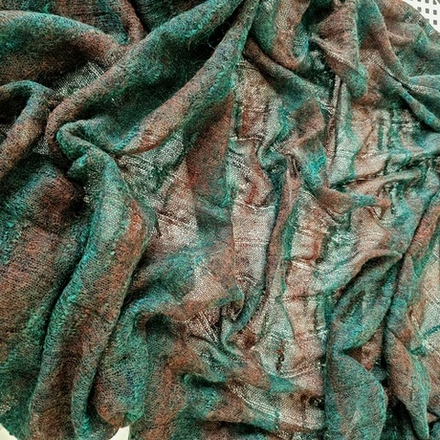 Плед Велле Rene Real изумрудно-шоколадный 110x170 см