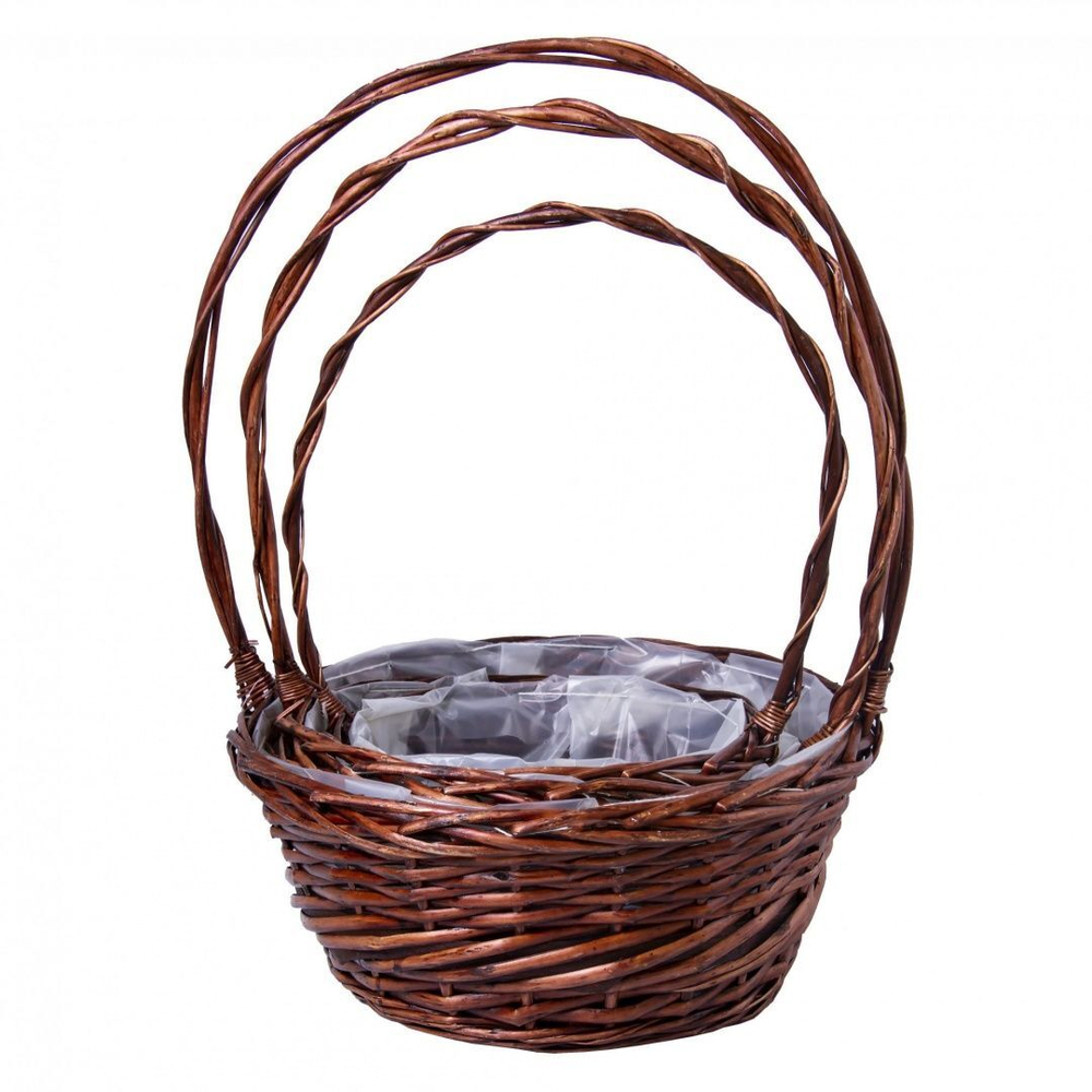 Корзина (Ива) D35/D30/D25 КРУГ КОРИЧНЕВАЯ