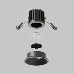 Встраиваемый светильник Maytoni Round DL058-7W2.7K-B