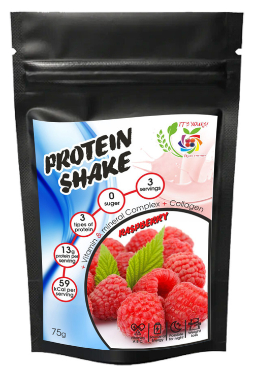 Коктейль протеиновый со вкусом МАЛИНЫ / 75 г / (3 порции) / IT'S YOURS