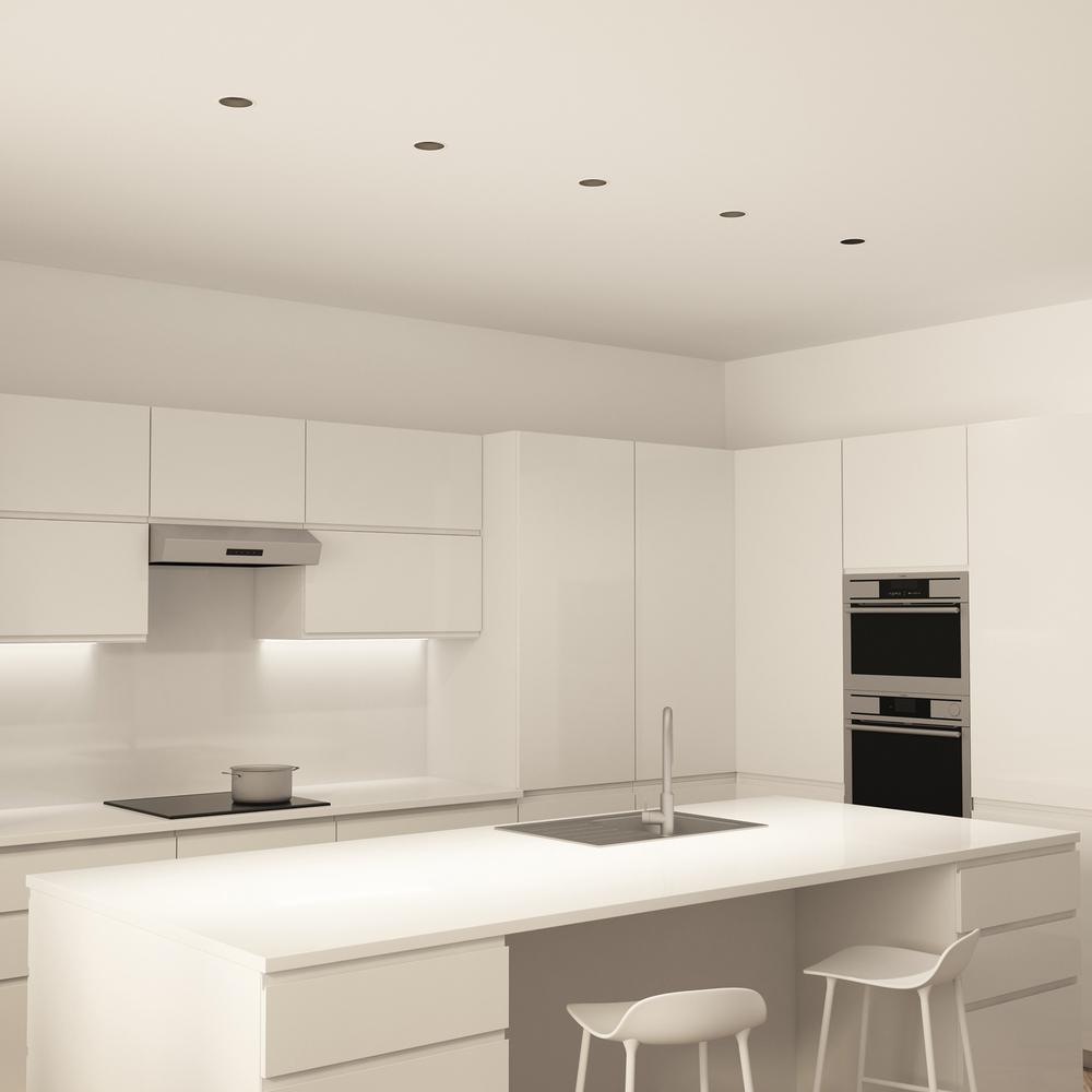 DK3026-WB Встраиваемый светильник, IP 20, 10 Вт, GU5.3, LED, белый/черный, пластик