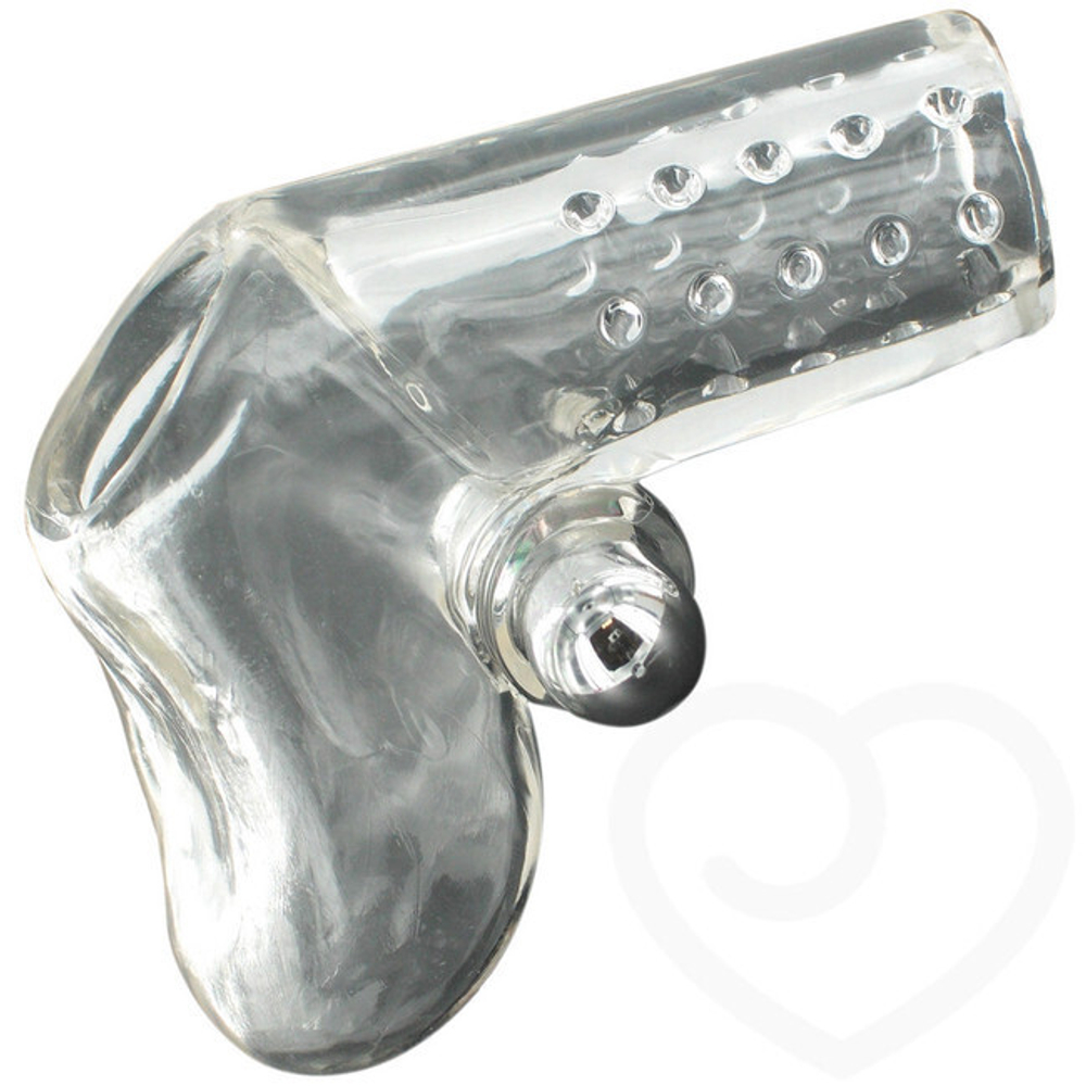 Вибронасадка для мошонки Vibropouch (6,5 см, прозрачный) (Цвет: прозрачный)