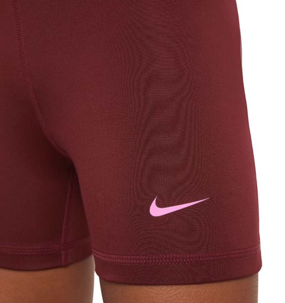 Шорты для девочки теннисные Nike Kids Pro Dri-Fit Shorts - dark team red/playful pink