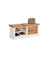 Обувница в прихожую Асти, с сиденьем из МДФ и дуба