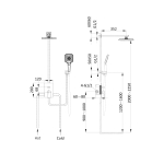 Душевой комплект Vincea Next VSFW-1N1MB, встраиваемый, 2 режима, ограничитель давления Hi Box, черный