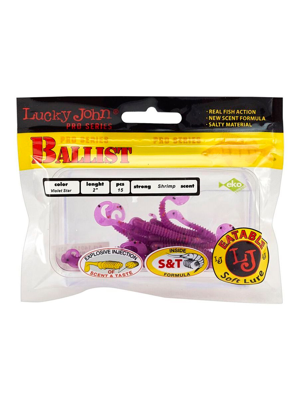 Твистеры съедобные LJ Pro Series BALLIST 3.3in (08.40)/F08 8 шт. в упак.