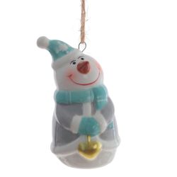 GAEM Фигурка декоративная подвесная "Снеговик", L4 W4 H7 см, 2в.