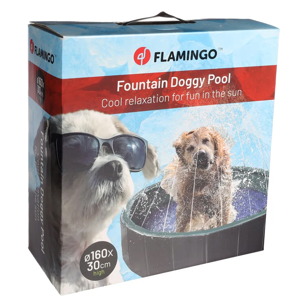 Бассейн для собак с распылителем воды Flamingo