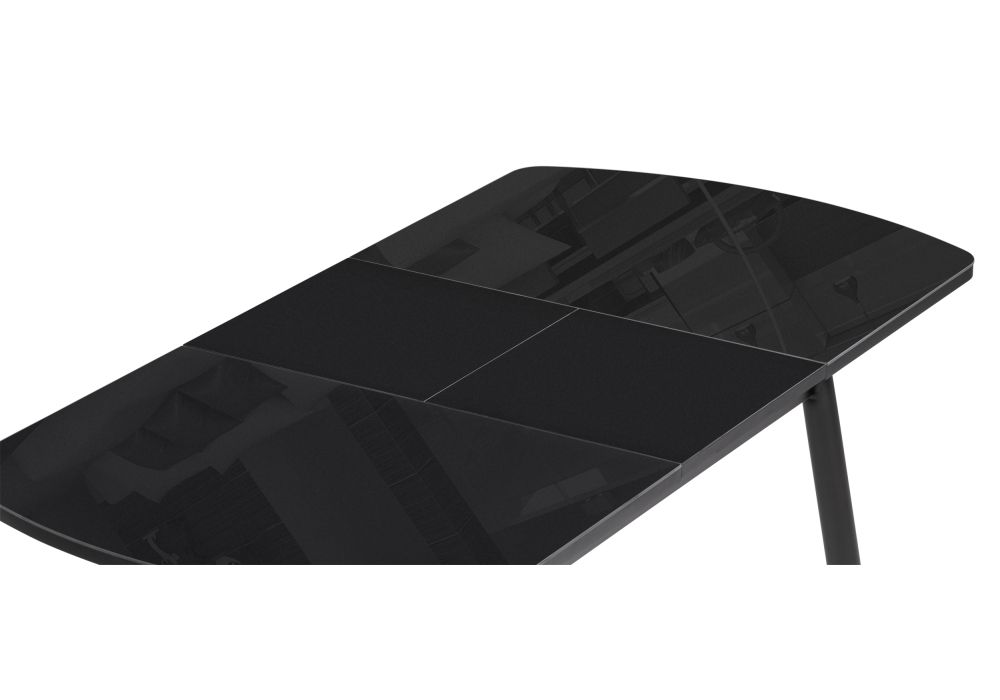 Стеклянный стол Калверт 94(126)х64х75 черный