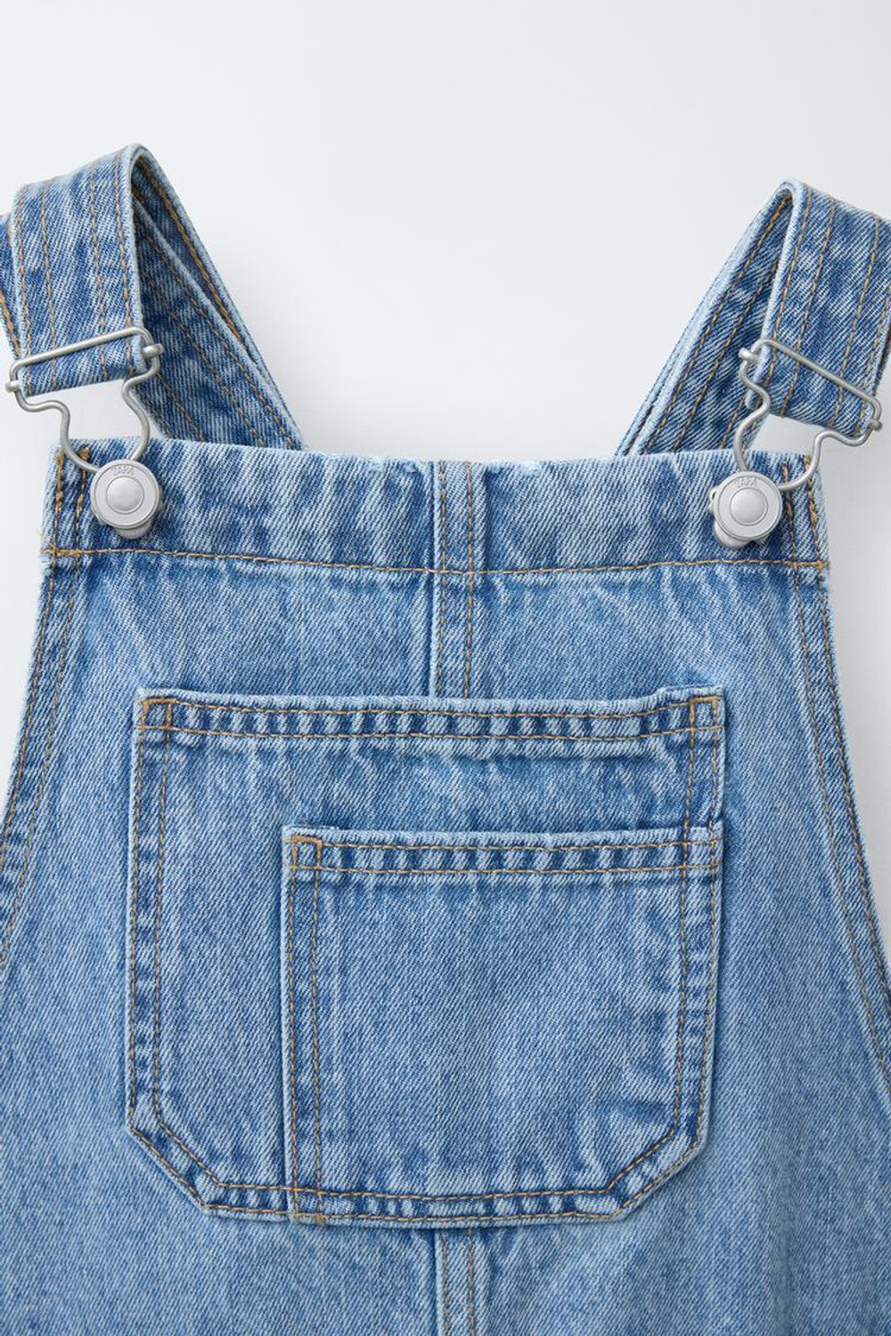 ZARA КОРОТКИЙ ДЖИНСОВЫЙ КОМБИНЕЗОН, СИНИЙ