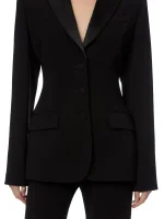 Двубортный жакет прямого кроя