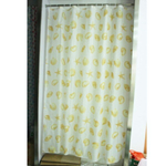 Штора для ванной комнаты полиэстер эконом 180*200 с кольцами Бежевые ракушки YQL-1032