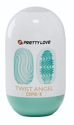 Бирюзовый мастурбатор-яйцо Twist Angel (Цвет: бирюзовый)