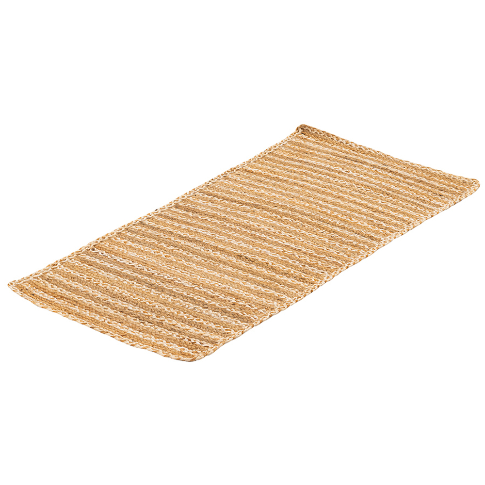 Ковер из джута 70х160см Tkano Ethnic бежевый в полоску