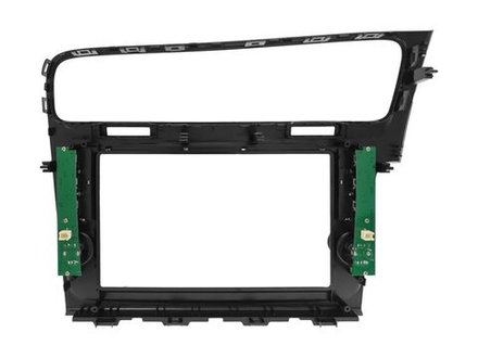 Комплект рамки с разъёмами 9" VW Golf 7 2012-2020 черн. глянец Тип2 c кнопками для - Car-Smart 257F2