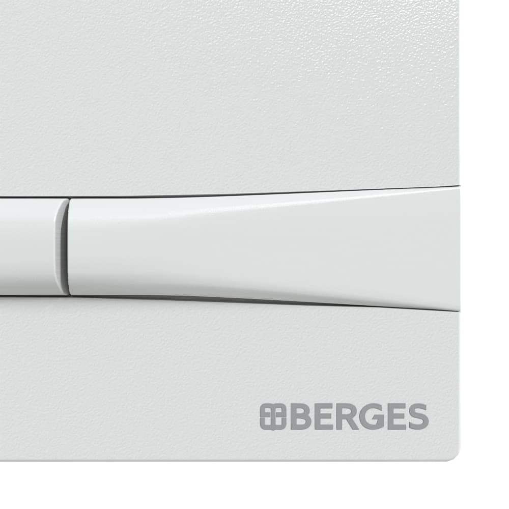 Система инсталляции BERGES NOVUM двухрежимная прямоугольная кнопка F1 белая