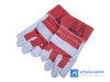 Перчатки пескоструйщика комбинированные спилковые, бело-красные арт. EXT white/red