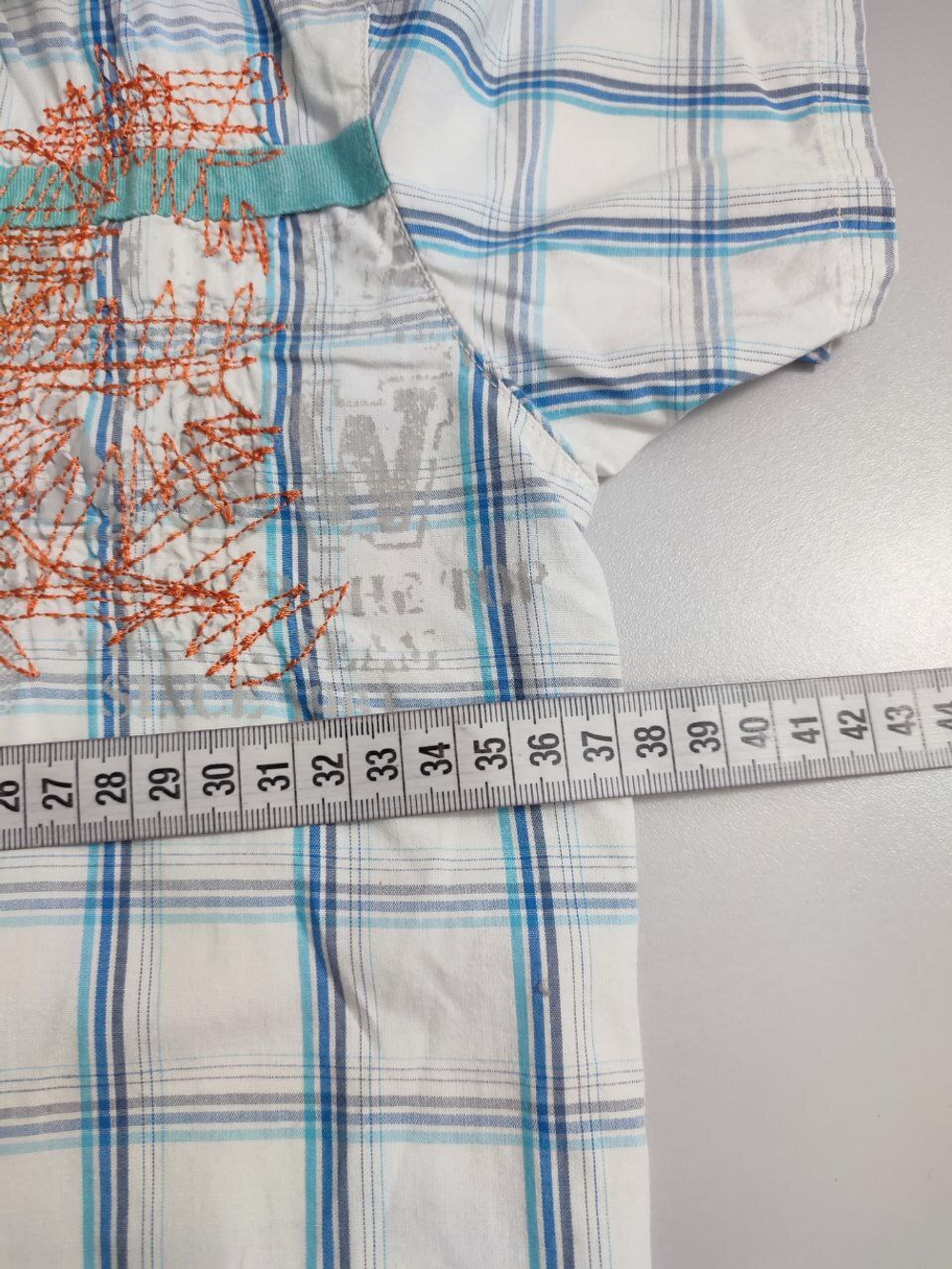 Рубашка из хлопка в клетку на 5 лет