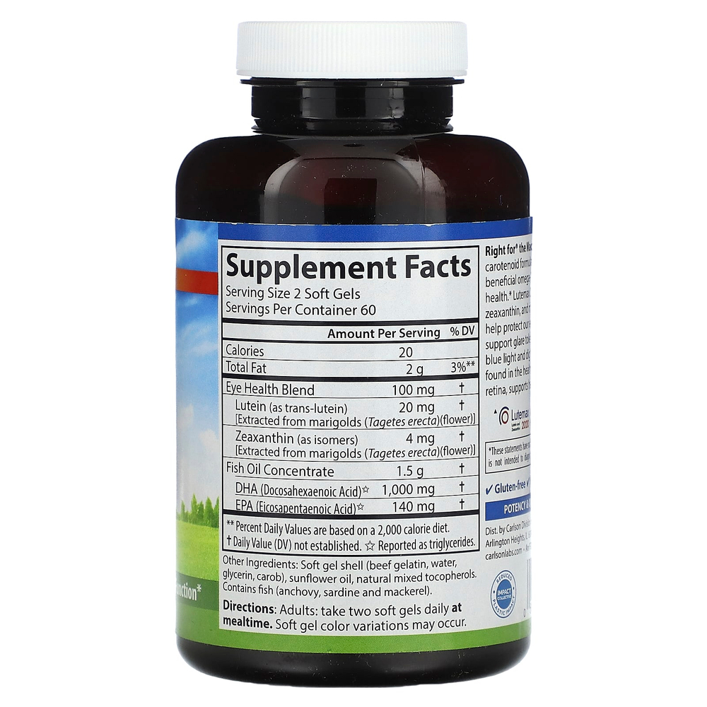 Carlson, Средство от макулы, 120 мягких таблеток