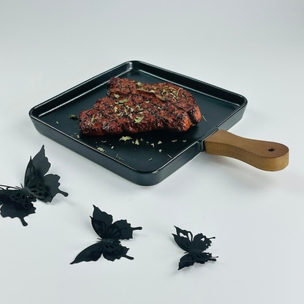 Lenardi 235-039 Квадратное блюдо 30,5см с ручкой BLACKWOOD в под.уп.(х18)Фарфор