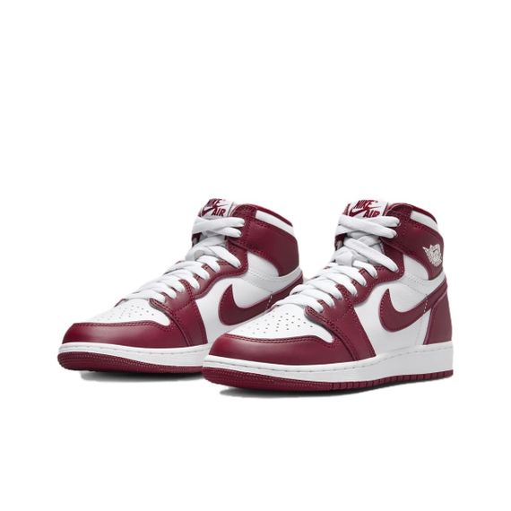 Jordan Air Jordan 1 Детские баскетбольные кроссовки Высокие Белые и Красные Унисекс