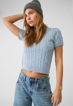 STRADIVARIUS ШАПКА С КОНТРАСТНОЙ ДЕТАЛЬЮ, ТЕМНО-СЕРЫЙ