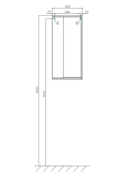 Шкаф подвесной Акватон Бостон одностворчатый, дуб светлый