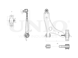 Рычаг подвески поперечный передний нижний правый UNIO SSP-40101
