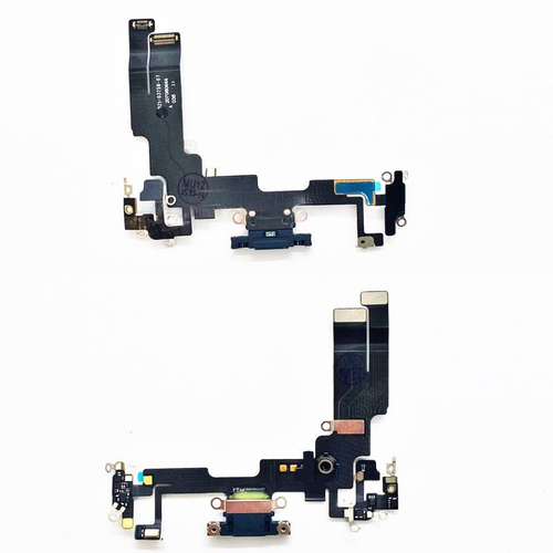 Шлейф для Apple iPhone 14 на системный разъем/микрофон Черный - Премиум