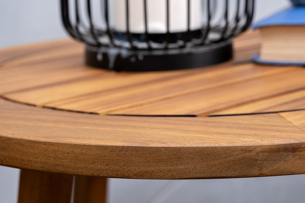 Стол садовый кофейный из акации Joygarden ROUND, коричневый