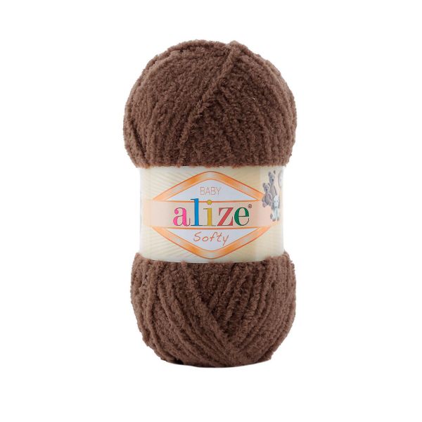 Пряжа Alize (Ализе) Softy / уп.5 мот. по 50 г, 115м, 493 молочный шоколад