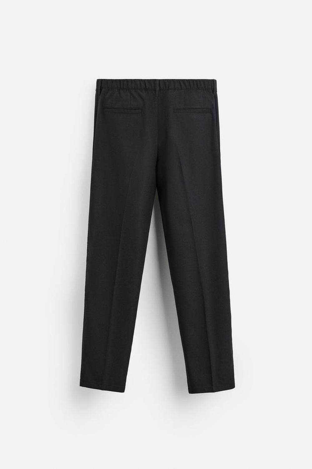 ZARA БРЮКИ ИЗ ФЛАНЕЛИ СО СКЛАДКАМИ, МОРСКОЙ СИНИЙ